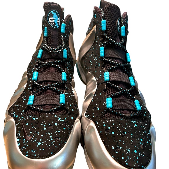 Size 12 Nike Barkley Posite Max Blue Splatter 2013 NWOB New - Picture 3 of 5